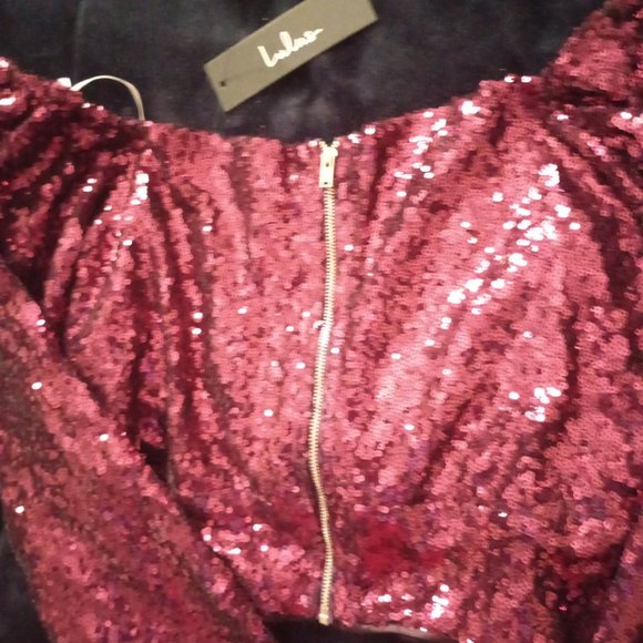 Lulus shiny purple top - Picture 2 of 3